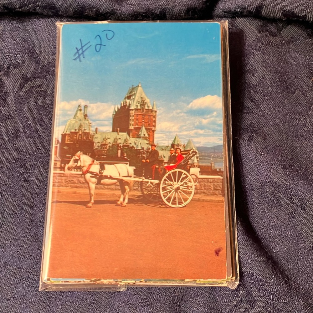 Vintage Postcard with Horse and Carriage